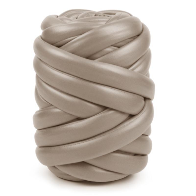 500g Roll Matte Nappa Faux Leather Yarn 2.5cm Chunky Iceland Core Thick Soft Yarn Handmade DIY Bag Knitting Materials