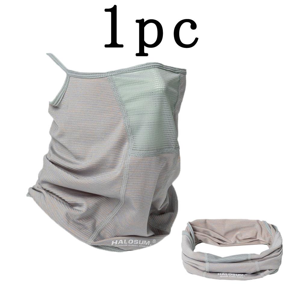 Sommer Splicing Mesh Eisseide Hängende Ohr Sonnenschutzmaske Atmungsaktiv Sonne UV-Schutz Wandern Outdoor Radfahren Winddicht