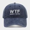 American washed retro WTF letter embroidered baseball cap men's and women's outdoor leisure sports versatile sunshade cap