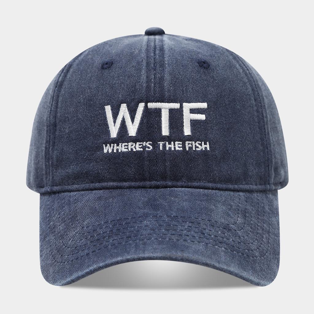 American washed retro WTF letter embroidered baseball cap men's and women's outdoor leisure sports versatile sunshade cap