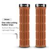 WEST BIKING Bicycle Handle Bar Grips Mountain Bike Soft Single-sided Locking Handlebar Cover Plug Rubber Non-slip Cycling Grips