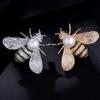 Bee Brooch for Women Delicate Little Bee Insect Collar Pin Clothes Scarf Clip Badge Jewelry