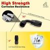 15FT AN6 Automatic Transmission Cooler Line Kit For 4L60E 4L65E - Black Nylon Braided Fuel Line Oil/Gas/Fuel Hose Kit