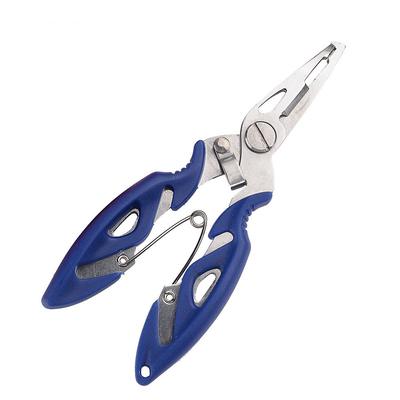 Peche szczypce wędkarskie przyrząd do cięcia żyłek do usuwania haczyków składane ryby ze stali nierdzewnej użyj nożyczek uchwyt na ryby narzędzia wędkarskie 1 sztuk