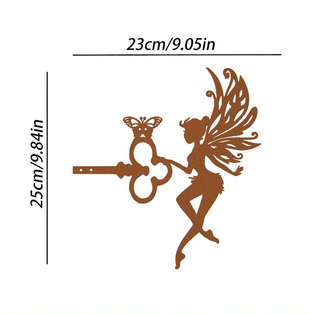 Metal Silhouette Wall Art Sculpture Fairy Garden Decor TY3273-xiu