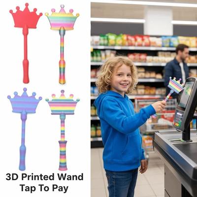 Baguette créative imprimée en 3D Tap-to-Pay Design Couronne Paiement pratique sans contact Manchon Paiement mignon drôle amusant magique