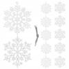 Decorated Bauble, Shaped Baubles, Snowflake Sets 10 Cm 12 Pcs.