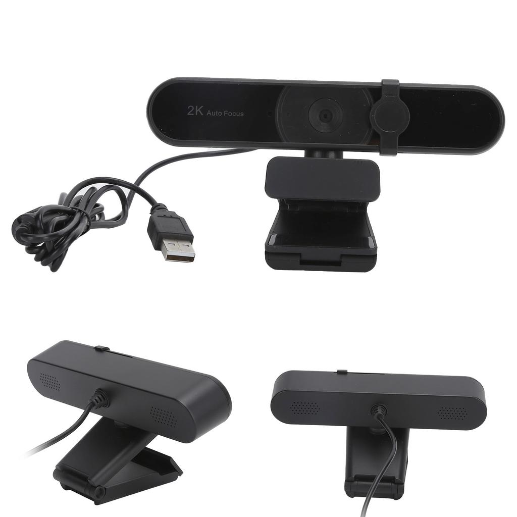 C55A 2K HD Camera with Lens Cover BuiltIn Microphone USB Computer Webcam for Video Recording