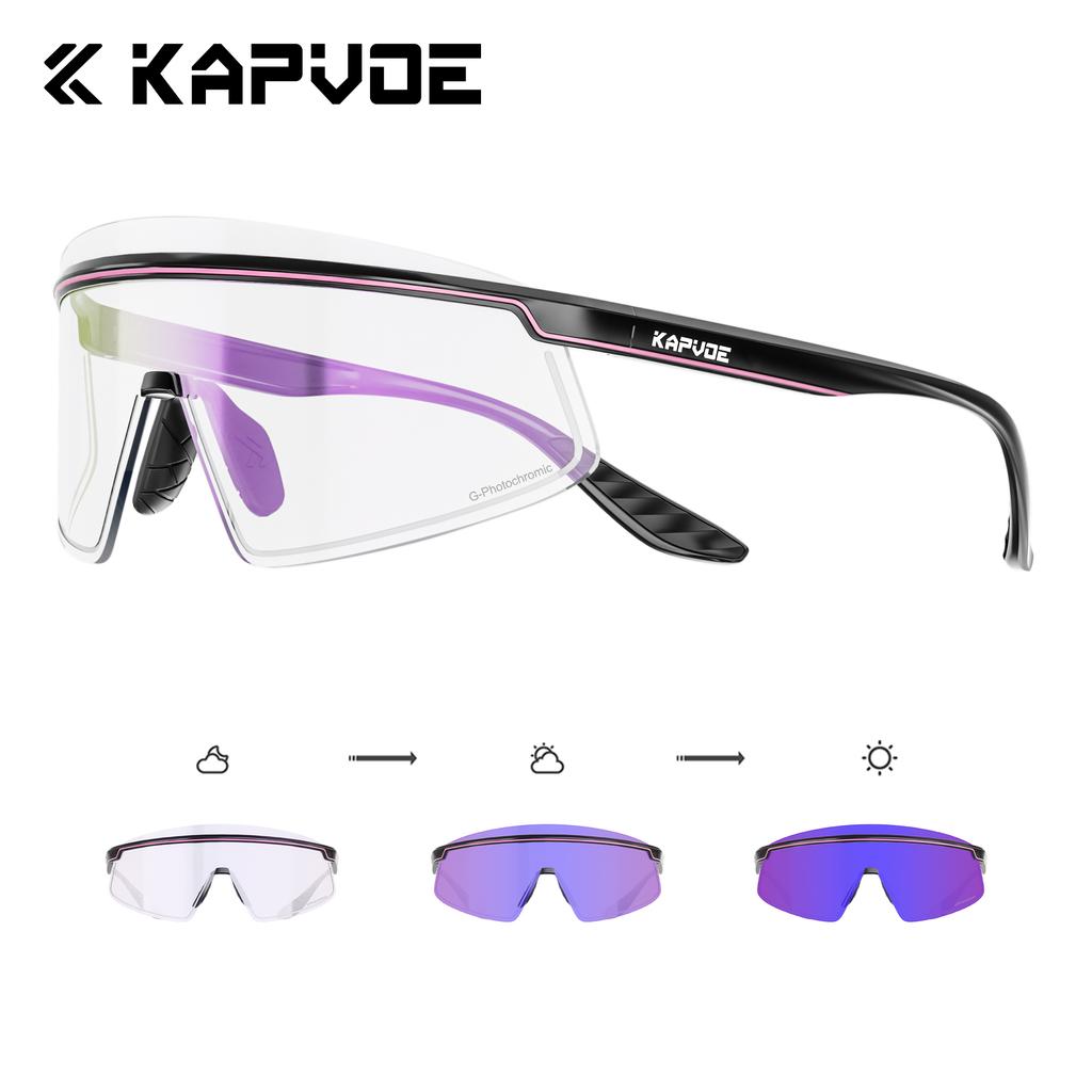Kapvoe Sports Sunglasses Road Bike Mountain Bicycle Cycl Glasses Riding Goggle Sports Eyewear for Man Women Cycling Glasses