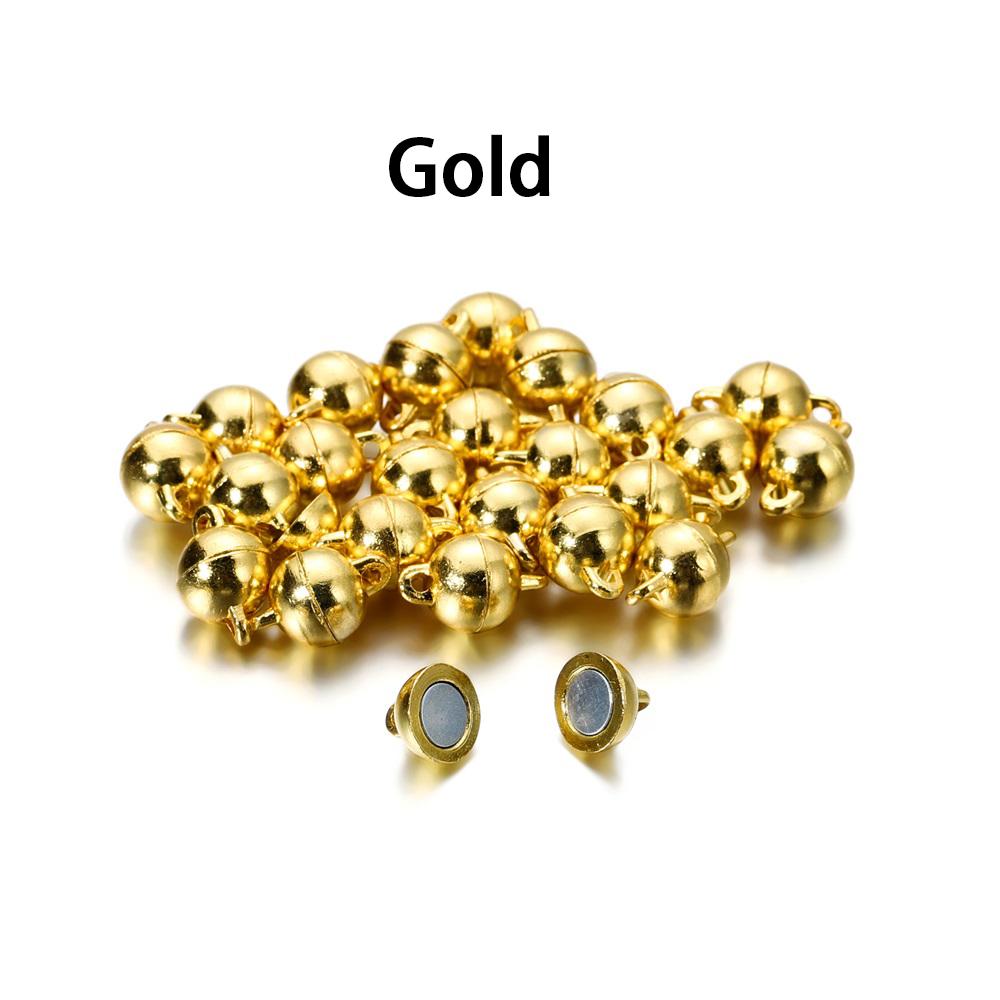 

5Sets/Lot Round Heart Magnetic Clasps Magnet End Clasp Connectors For Jewelry Making DIY Bracelet Necklace Accessories золотой