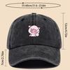 Cartoon style pink piggy print baseball cap adjustable unisex music hat