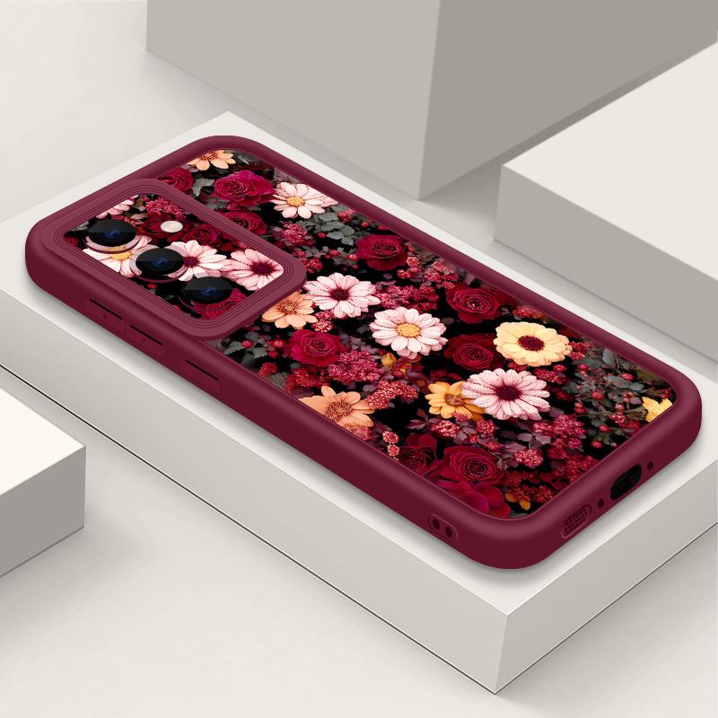Soft TPU Case For Samsung Galaxy S26 S25 S24 S23 S22 Ultra S23 FE A57 A17 A56 A55 A15 A16 A36 A37 5G Flower Pattern Back Cover