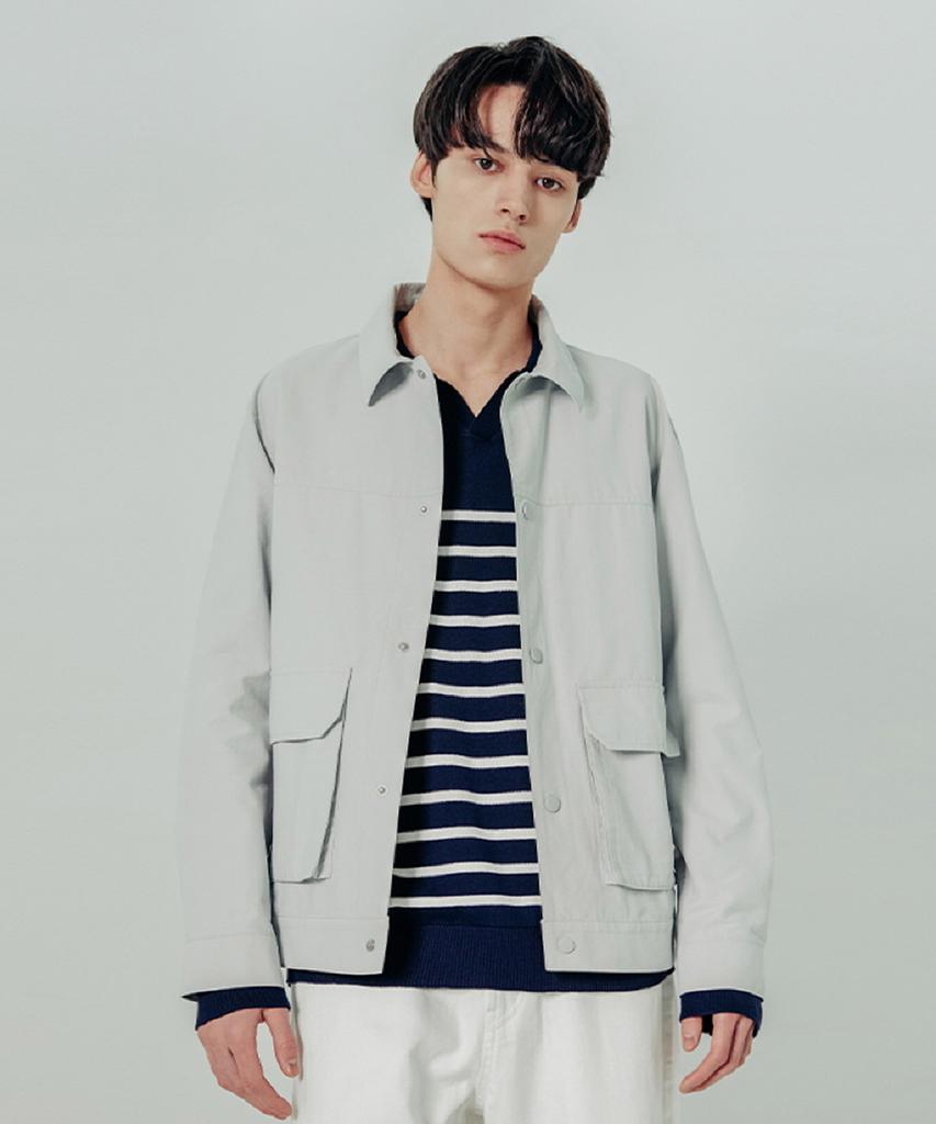 Adhoc Men'S Utility Shacket (Lt-Grey)