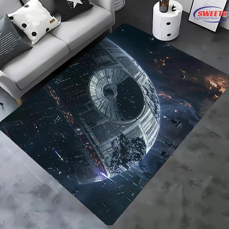 Military Battleship Theme Carpet, Battleship Spaceship Print Living Room Bedroom Mat,Modern Style Rug Battleship Lovers Gift Mat