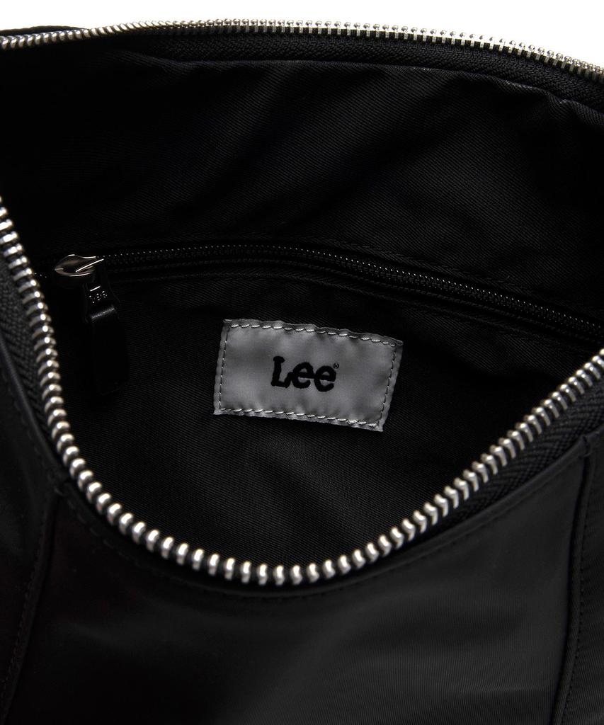 Lee Leather Color Block Nylon Shoulder Bag Black