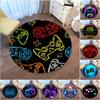 1Pc Game Theme Printed Circular Carpet, Home Door Mat, Outdoor Travel Protection Carpet A7