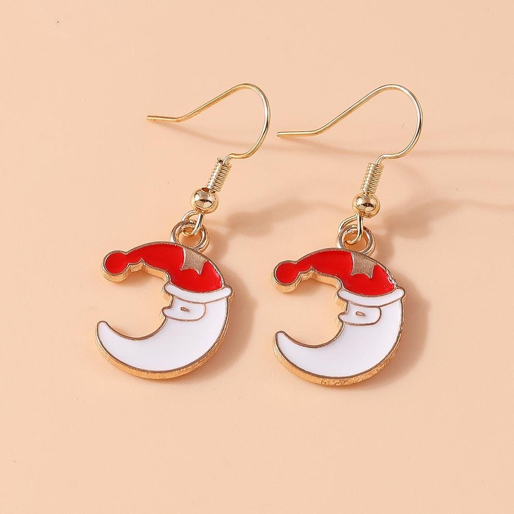 Cute Christmas Earrings Santa Claus Elk Snowman Snowflake Earrings for Women Girls X'mas New Year Jewelry Gifts