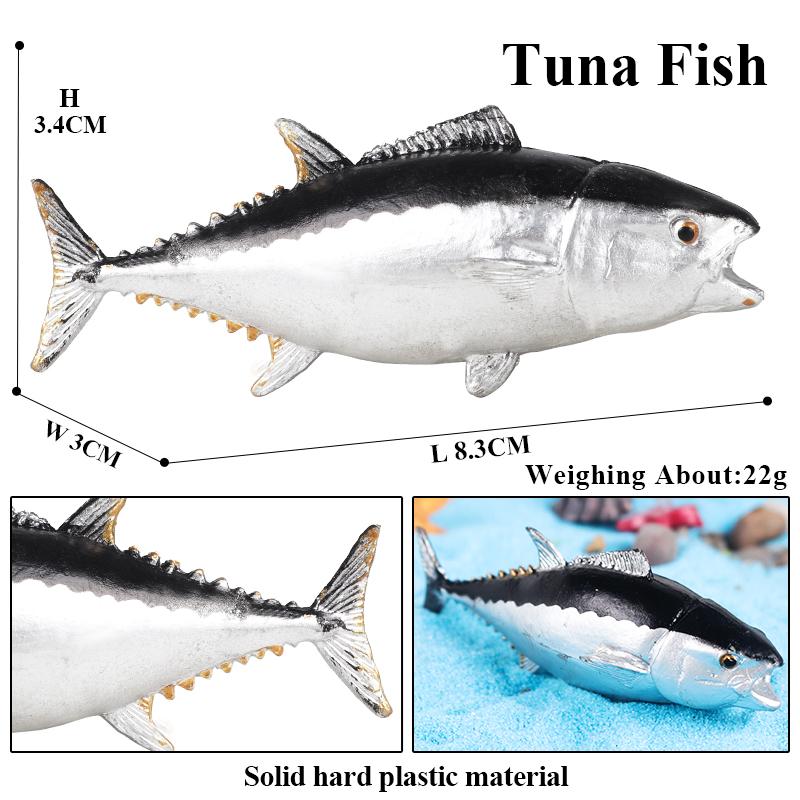 Oenux Meeresleben Modell Clownfisch Lachsbarsch Meerestier Spielfiguren PVC Hohe Qualität Bildung Miniatur Strand Kinderspielzeug
