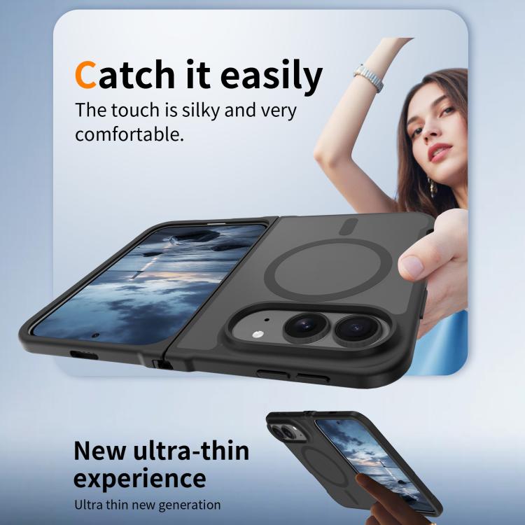 Skin Feel TPU Hybrid PC MagSafe Phone Case For iPhone Fold, Lightweight Anti-Scratch Shockproof Magnetic Protective Cover