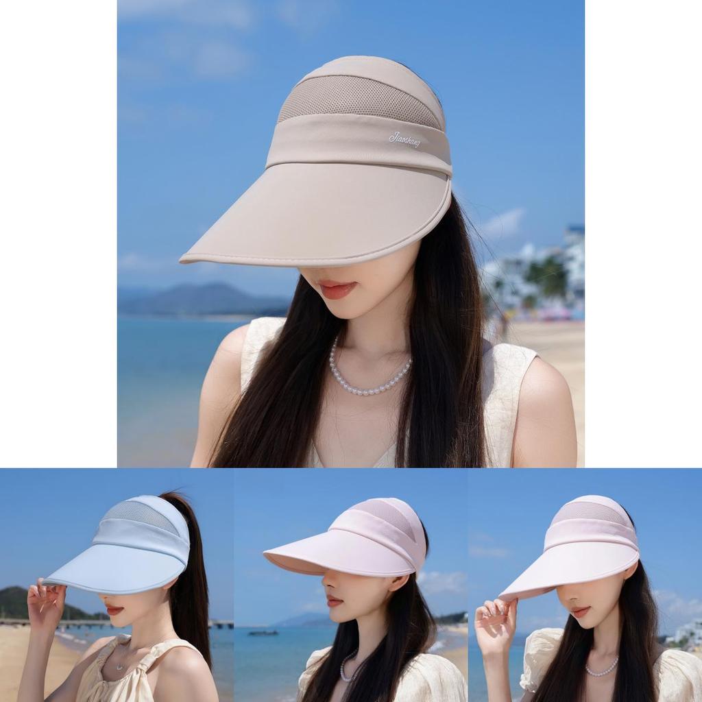 Summer Outdoor Wide Brim Sun Hat With Breathable Polyester Fabric For Women Casual Sun Protection