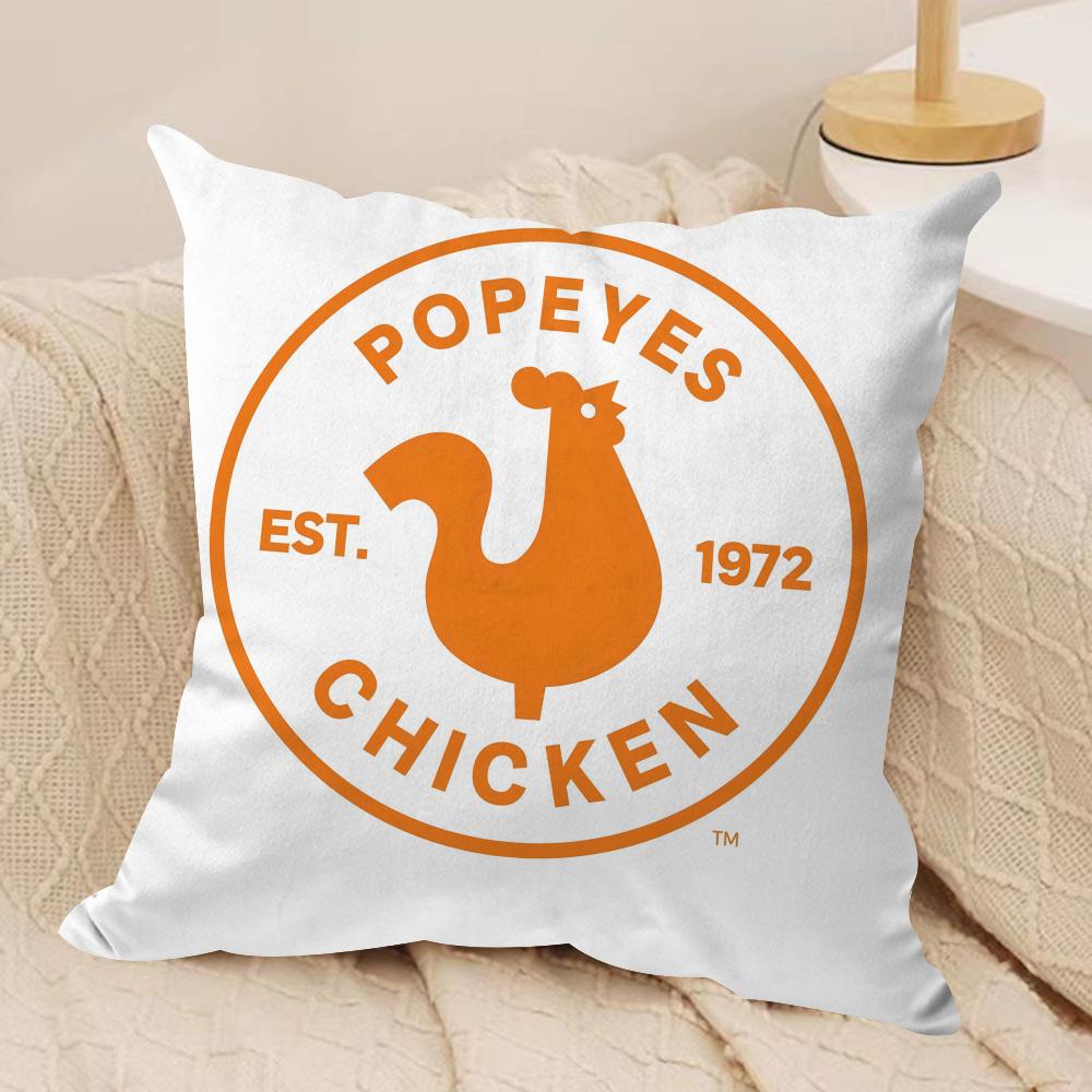 

Fried Chicken PPopeyeS Cushion Cover Pillowcase Ultra Soft Skin Friendly Fabric Cloud Like Comfort Concealed Zipper 30x30cm