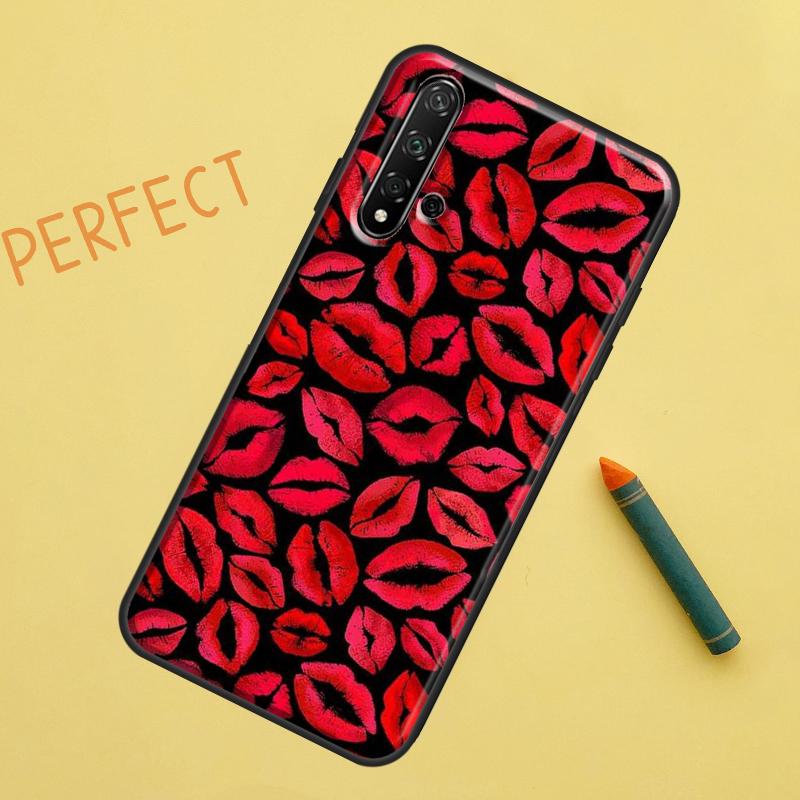 

Lipstick Love Fashion For Huawei Nova Y91 Y70 Y72 Y73 Y60 Y90 Y61 8i 7i 11i 12i 12s 9 10 SE P20 P30 P40 Lite Case Nova 11 Pro