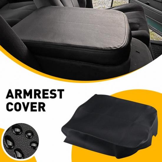 For 2002-2008 Dodge Ram 1500 2500 3500 Console Armrest Cover Vinyl Black Leather