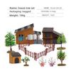 Fruit Fence Simulation Tree Water Grass House Micro Scene Model Ornament