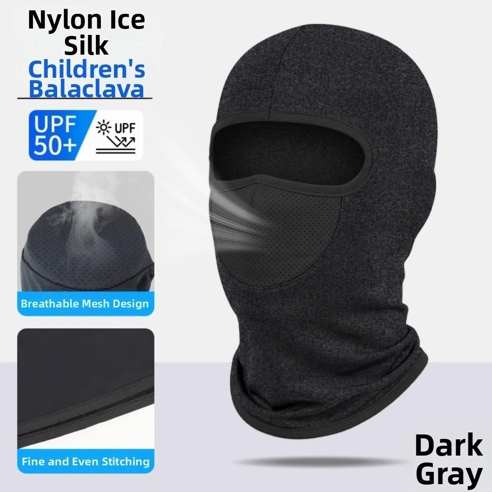 Ice Silk Children Balaclava Hat Elastic Sunscreen Full Face Cover Thin Sun Protection Mask Kids
