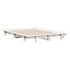 Vidaxl Bed Frame Without Mattress, White, 135X190 Cm, Solid Pine Wood