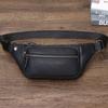 Herren Genuine Leder Bauchtasche, Lässige Messenger Handytasche, Rindsleder Brusttasche, Einzelschulter Trendige Kleine Umhängetasche, Herren'S