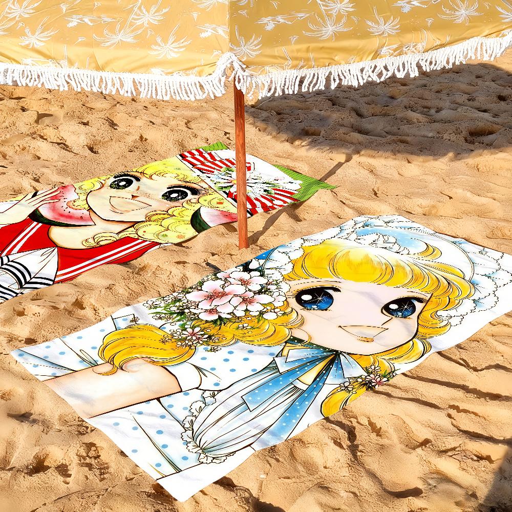 Anime Cartoon Candy Candy kawaii Towel Quick Drying Beach Towels Are Suitable For Swimming Pools Camping Yoga And The Gym