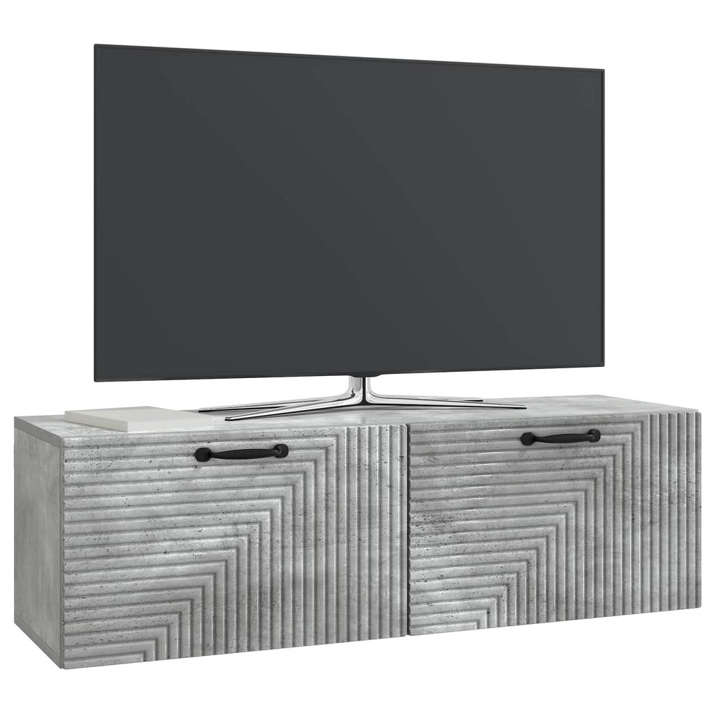 Wall Mounted TV Cabinet Concrete Grey 98 x 31 x 30 cm