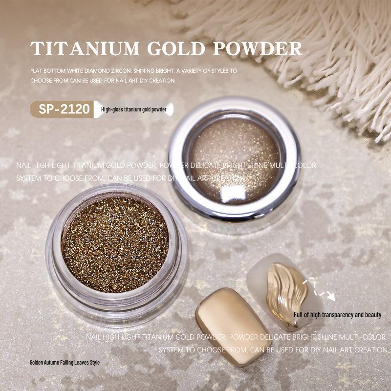 Titanium Magic Mirror Nail Powder In Rose Gold & Silver - High-Gloss Electroplated Glitter