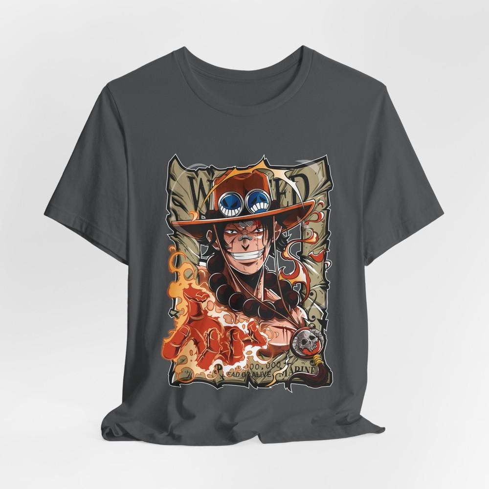 Custom Ace Inspired Graphic T-Shirt | Anime Wanted Graphic Poster Art XL