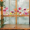 Glass Sticker Double Sided Visual Graphic Removable Waterproof Flower Wall Stickers Decorative Wall Sticker Windows Decoration