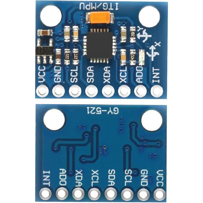 AITRIP 5 Pcs GY-521 MPU-6050 MPU6050 Module,6 DOF MPU-6050 3 Axis Accelerometer Gyroscope Sensor Module 16Bit AD Converter Data Output IIC I2C DIY