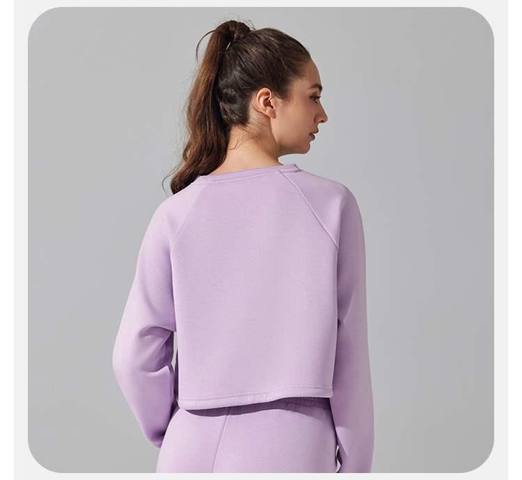 Crew Neck Warm Sweatshirt Jacket: Autumn/Winter, Loose Fit, Long Sleeve, Casual Drawstring, Fitness & Yoga Wear.