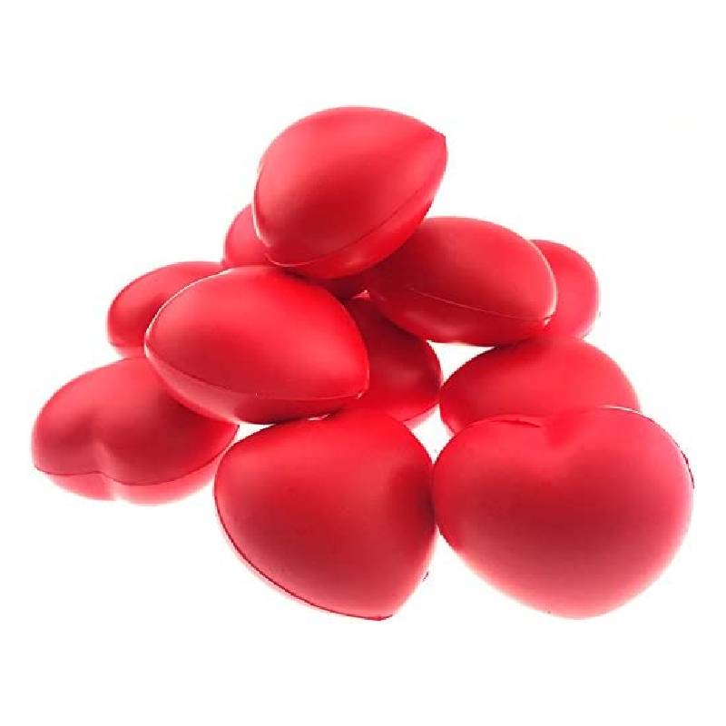 2pcs 7cm Heart Stress Balls Valentine's Day Heart DIY Mini Foam Balls Stress Relief Balls for School Carnival Reward Party Favor
