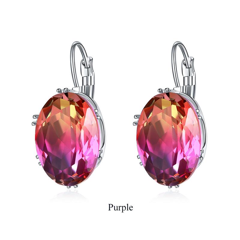 WWJ Unique Mix Color Cubic Zirconia Drop Earrings Gradient Ear Stud