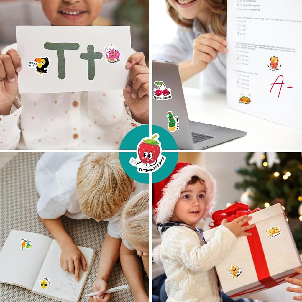 800PCS Fun Stickers for Kids, Positive Stickers for Kids Classroom, Classroom Prizes Elementary, Removable Teacher Stickers for Grading and Rewards