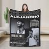 Soft Warm Blanket Travel Office Rauw Alejandro Singer Rapper Throw Blanket  Flannel Bedspread For Couch Chair Sofa Bed Sofa Bed