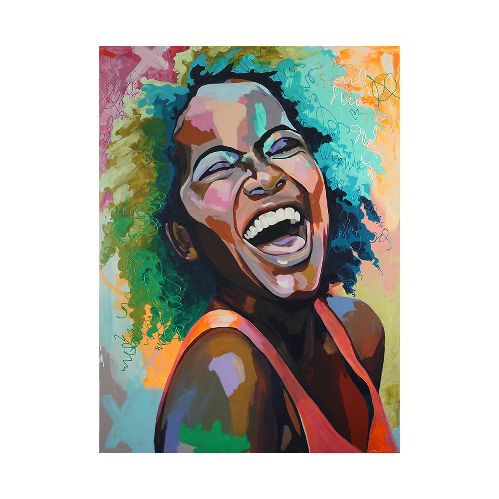 African Woman Abstract Art Canvas Paintings Africane Girl Africa Art Posters and Prints Wall Art Pictures for Living Room Decor