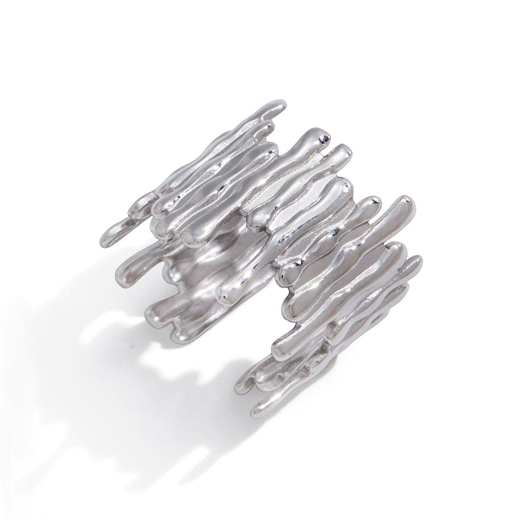 Yori New Waterproof Stainless Steel Finger Ring Personalized Metal Texture Rust Proof Charm Fashion Jewelry for Women