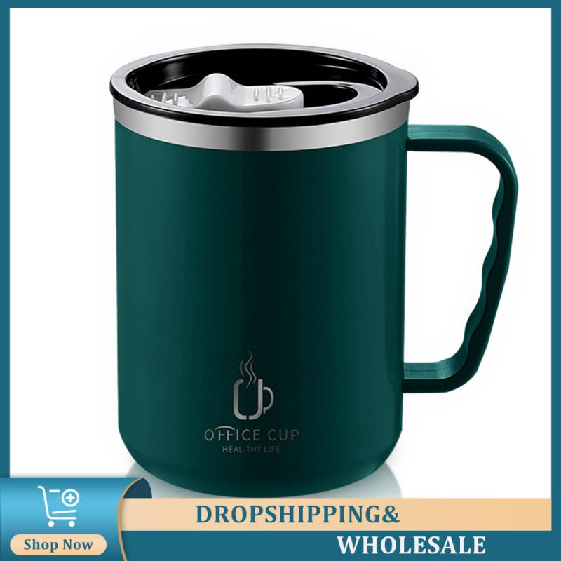 

Simple Office Mug Food Grade Silicone Sealing Rin 304 Stainless Steel Liner Durable With High Beauty Wholesale Coffee Cup Taza 1