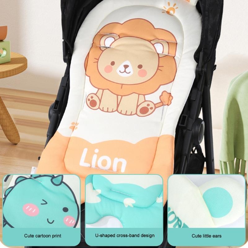 Sitzauflage für Kinderwagen Weiches Atmungsaktives Stoffkissen mit Weicher Polsterung Einzigartiges Muster für Verschiedene Modelle