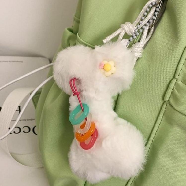 Plush Bone Keychain Pendant Cute Plush Hanging Decoration Pendant Bone Charm