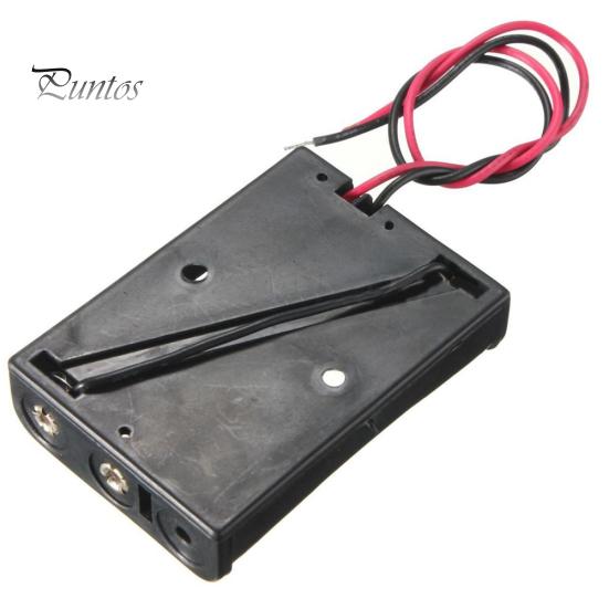 Caja de almacenamiento con soporte de plástico portátil, herramienta para 3 pilas recargables AAA