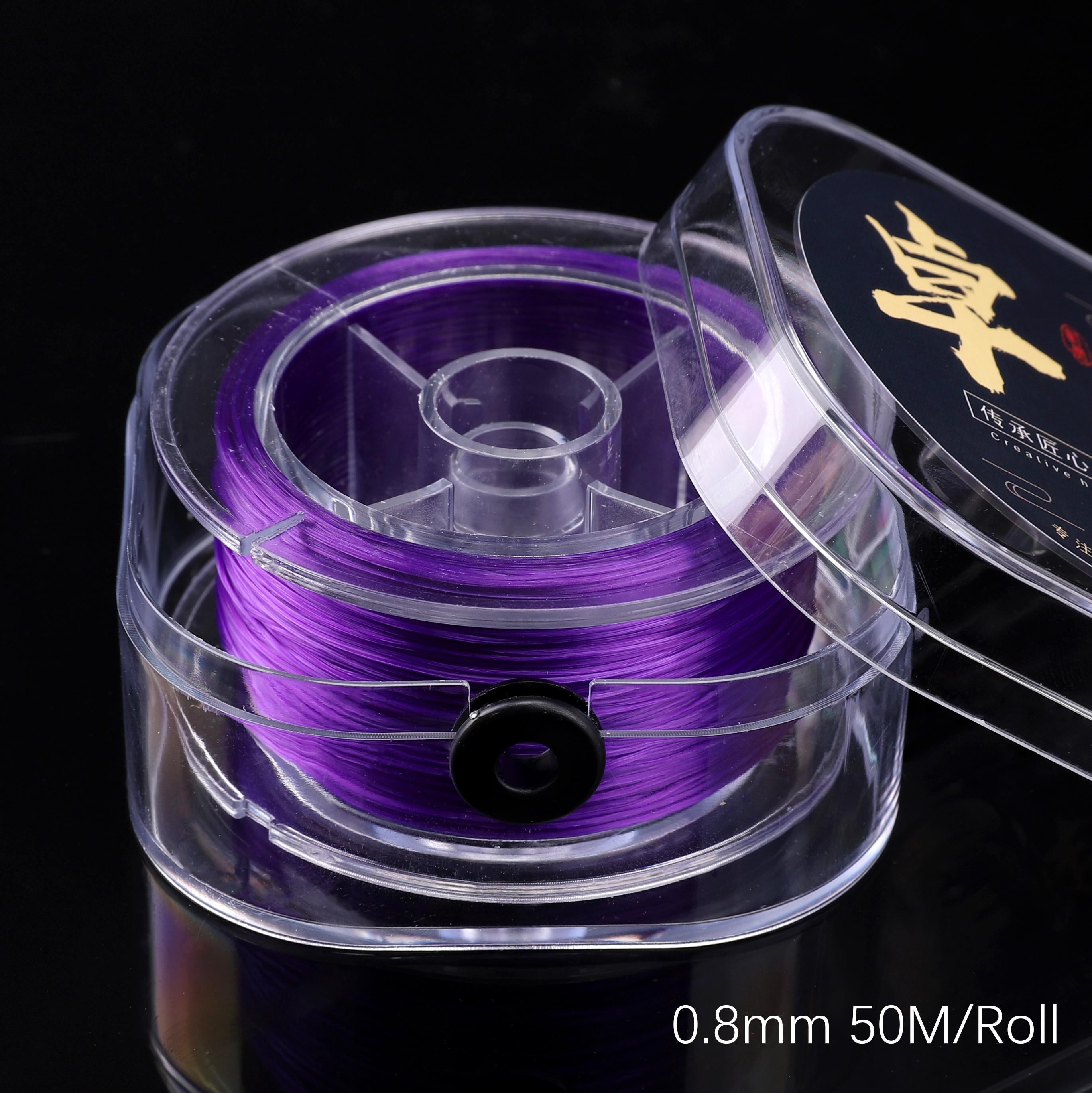 

50-100 метров Эластичная нить Круглая Кристальная нить Нейлоновая Резиновая Эластичная нить для изготовления ювелирных изделий Бисероплетения Браслетов 0.8mm 50meter фиолетовый