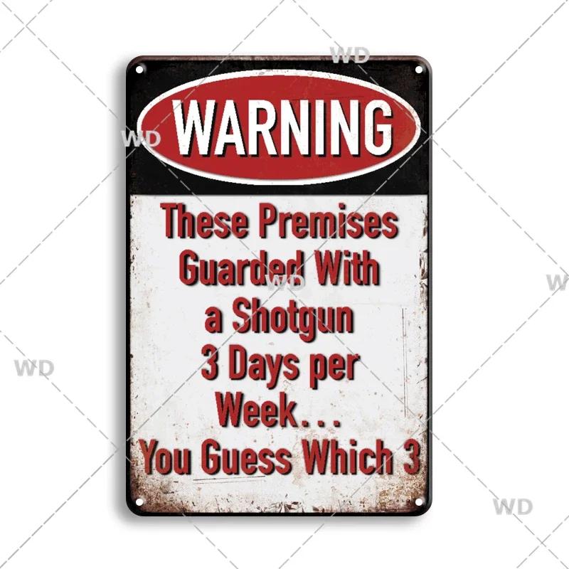 Retro Danger Warning Metal Sign - Vintage Caution Plaque - Metal Plate for Garage Park Home Wall Decor